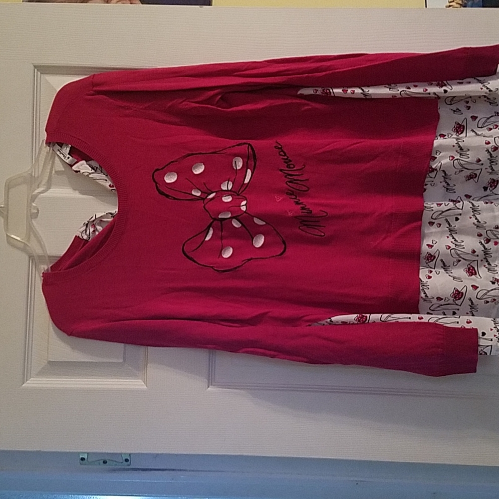 Minnie Mouse blouse w/underlay